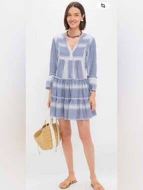NWT Tuckernuck size M gingham Lanie dress in blue